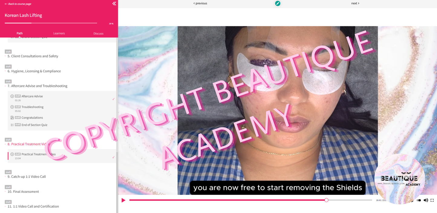 Korean Lash Lift Course Online